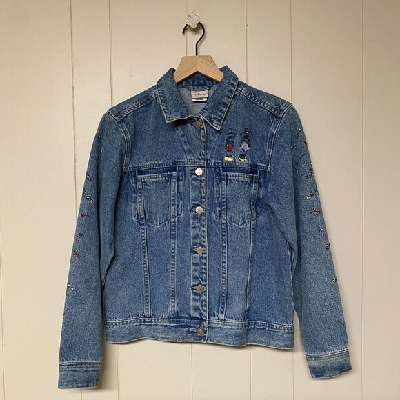 Disney Store Embroidered Mickey & Minnie Mouse Denim/Jean Jacket, Small. - Picture 2 of 10